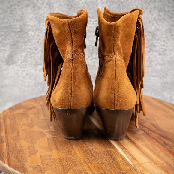 Sam Edelman Louie Ankle Bootie Suede Leather Boot Brown Women's Size 7.5 - Picture 4 of 9